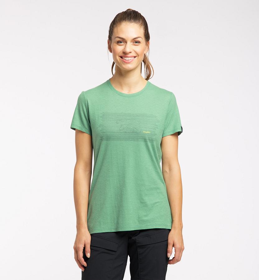 Haglöfs Womens Träd T-Shirt Green New Zealand 72360OWEU